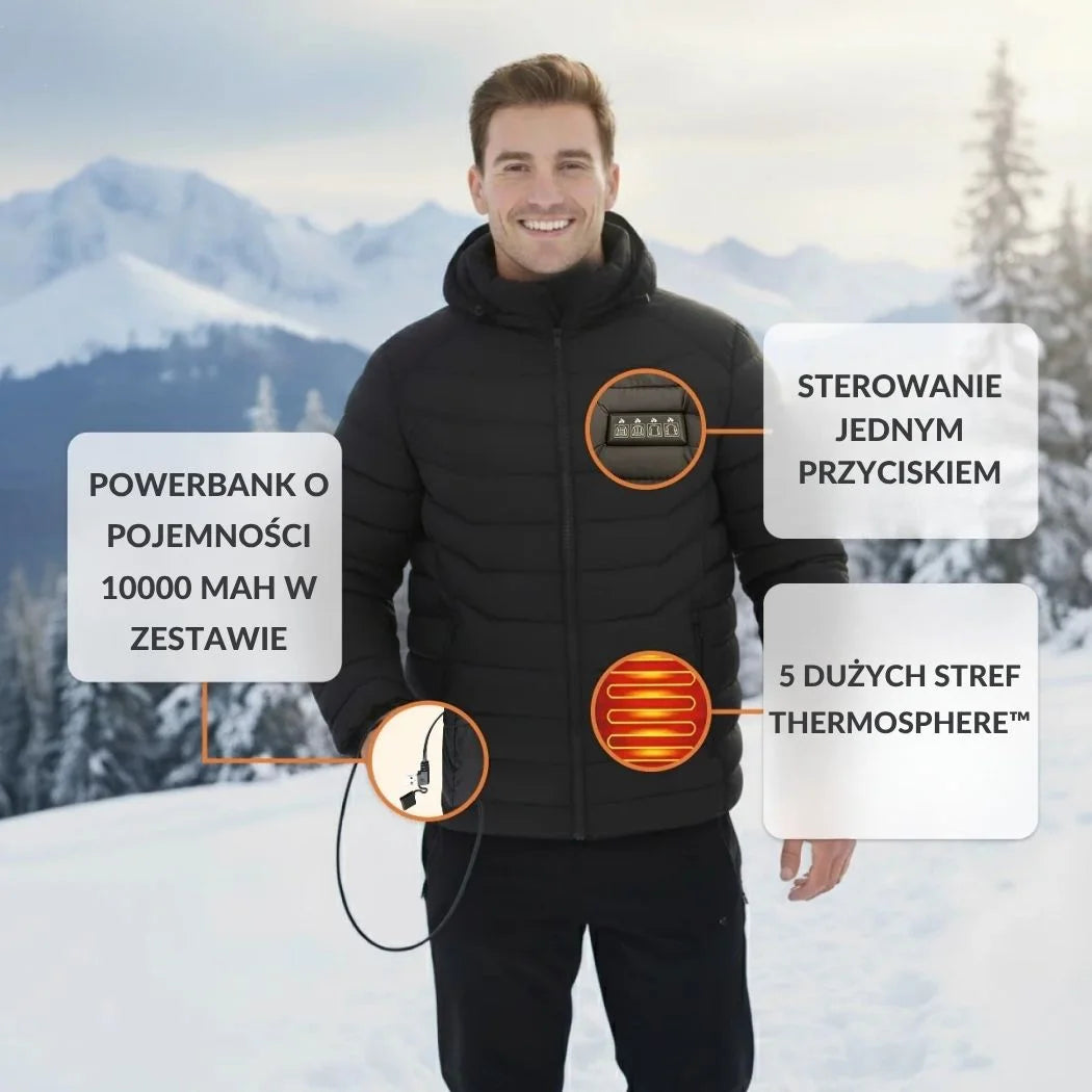 Heated Jacket™ – Inteligentna Kurtka Grzewcza z Włóknem Węglowym | 🚚 Darmowa wysyłka | Oszczędzasz 101 zł