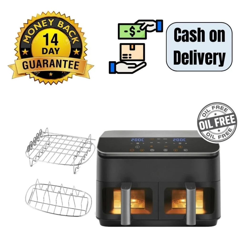 Frytkownica beztłuszczowa 10 l z zawartości koszem, moc 1800 W, klasa A++ | Dostawa Bezpłatna | 50% OFF